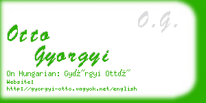 otto gyorgyi business card